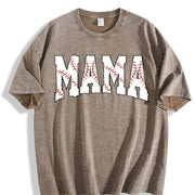 Baseball Mama Mothers Day for Baseball Mom Vintage Washed T-Shirt in Brown