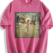Glam Doll in the Wreckage Vintage Washed T-Shirt in Red