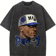 Penny Custom Basketball vintage washed oversized T-shirt in Black