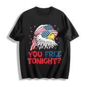 You Free Tonight 4th of July Cotton T-Shirt in Black