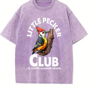 Little Pecker Club Big Dents Vintage Washed T-Shirt in Purple