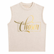 Cozy Chosen Vintage Washed Tank Top in Beige