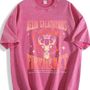 Throne of Glass Fan Vintage Washed T-Shirt in Red