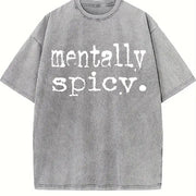 Mentally Spicy Mentally Spicy Vintage Washed T-Shirt in Gray