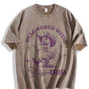 Retro Goose Diagnosed with Slay-dhd Vintage Washed T-Shirt in Brown