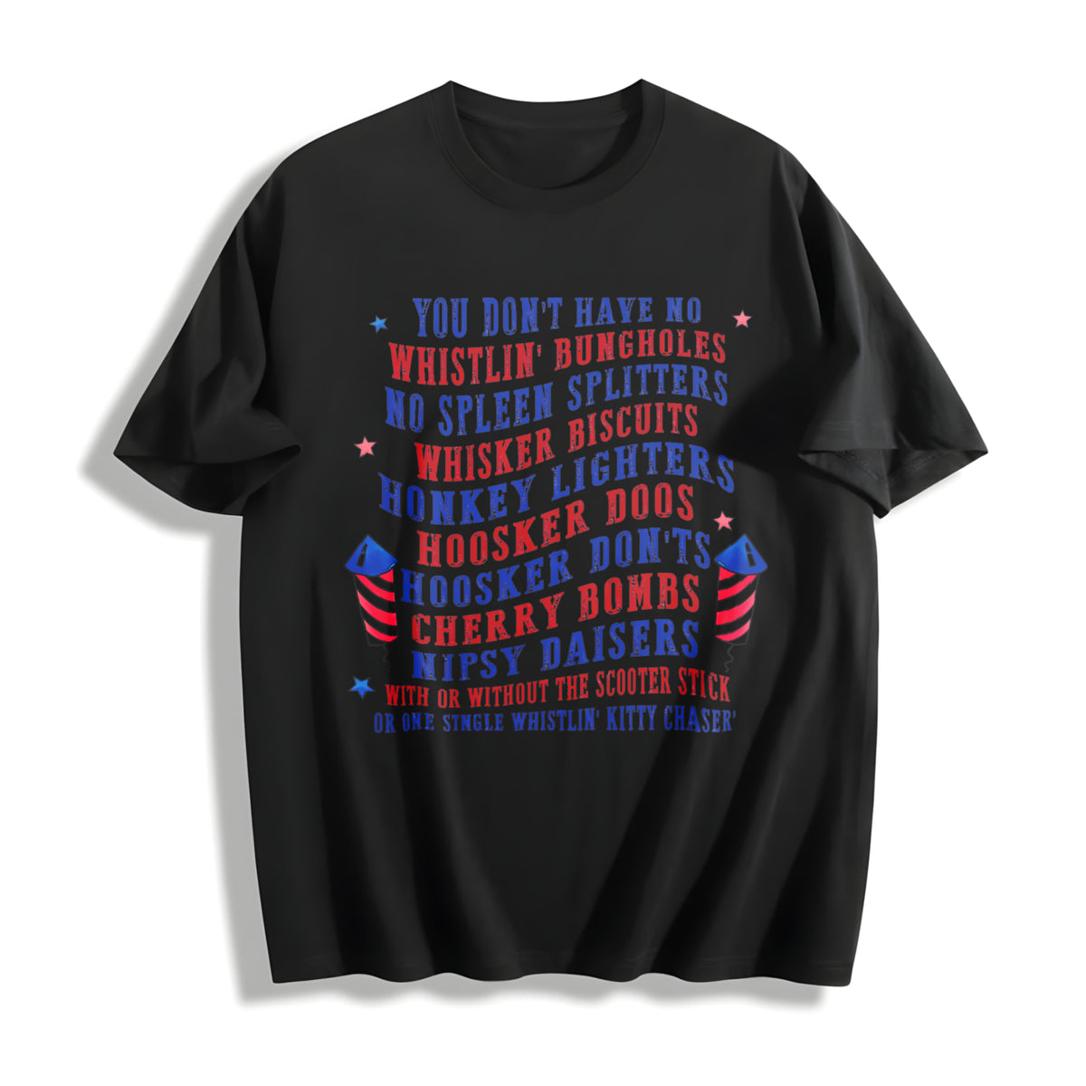 Joe Dirt Merica July 4th Cotton T-Shirt in Black