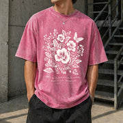 His Mercies Are New Every Morning Vintage Washed T-Shirt in Red