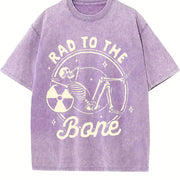 Rad Tech Radiology Radiologist X-ray Tech Rad To The Bone vintage washed oversized T-shirt in Purple