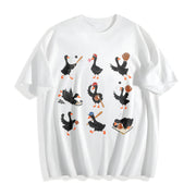 Silly Goose Baseball Cotton T-Shirt in White