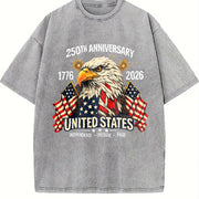 250th Anniversary United States Vintage Washed T-Shirt in Gray