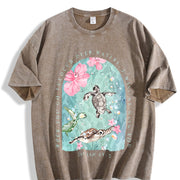 I Will Be with You Vintage Washed T-Shirt in Brown