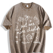 Just One More Chapter Vintage Washed T-Shirt in Brown