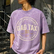 Dad Tax Foodie Vintage Washed T-Shirt in Purple