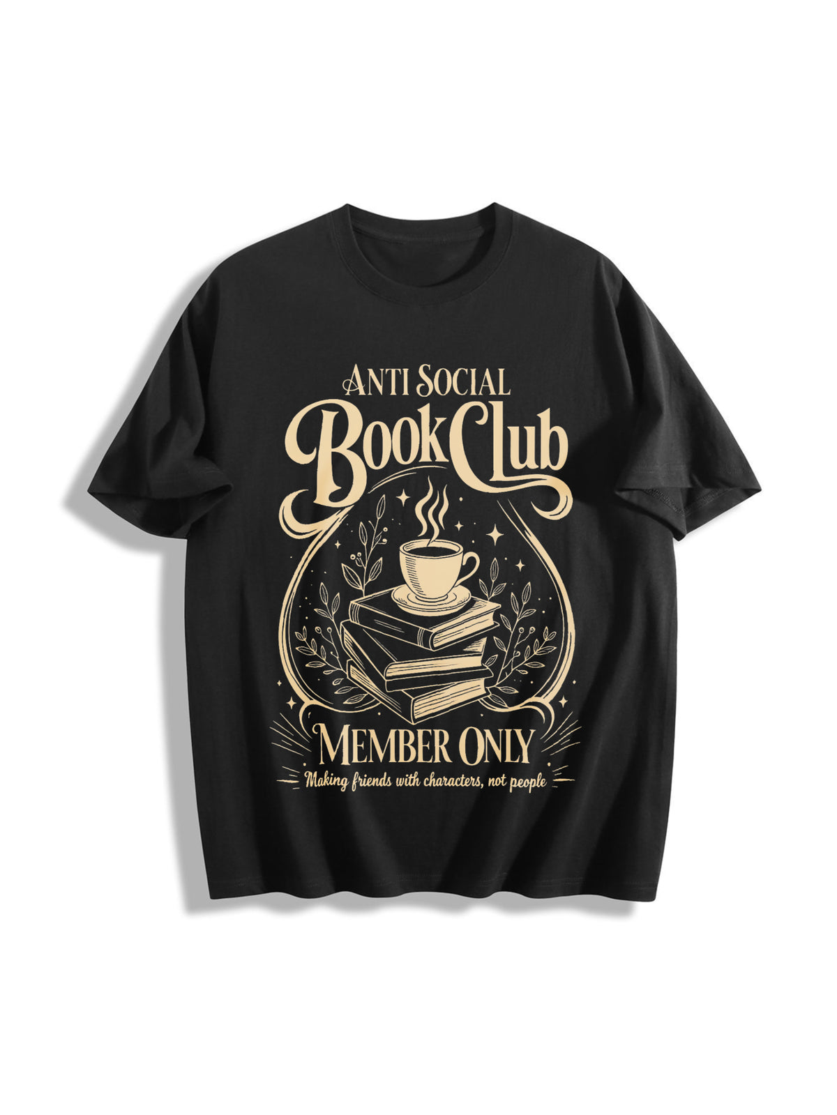 Anti Social Book Club Cotton T-Shirt in Black