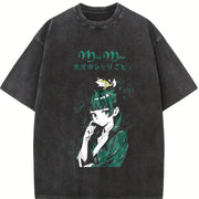 Mao The Apothecary Diaries Anime vintage washed oversized T-shirt in Black
