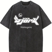 Bjork Homogenic Y2k Vintage Washed T-Shirt in Black