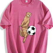 Otter Soccer Vintage Washed T-Shirt in Red