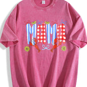 Mama Crawfish Season Vintage Washed T-Shirt in Red