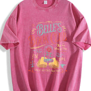 Belle's Book Club Retro Tale as Old as Time Vintage Washed T-Shirt in Red