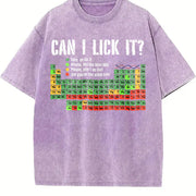 Can I Lick It Periodic Table Vintage Washed T-Shirt in Purple