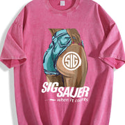 Sig Sauer Tactical Lifestyle Vintage Washed T-Shirt in Red