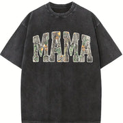 Hunting Mama Camo Western Mom Camo vintage washed oversized T-shirt in Black