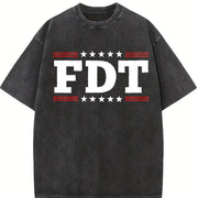 F*ck Trump Anti-Trump Anti Maga vintage washed oversized T-shirt in Black
