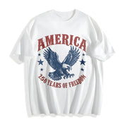 America Eagle 250th Anniversary Cotton T-Shirt in White