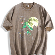 Black Panther Moon Vintage Washed T-Shirt in Brown