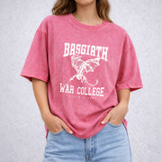 Basgiath War College vintage washed oversized T-shirt in Red