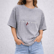 Onyx Storm vintage washed oversized T-shirt in Gray