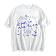 Just One More Chapter Cotton T-Shirt in White
