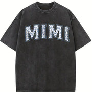 Toile Floral MIMI Cute MIMI Vintage Washed T-Shirt in Black