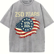 250 Years 1776-2026 Vintage Washed T-Shirt in Gray