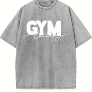 For Formal Urban Distressed Enthusiasts Vintage Washed T-Shirt in Gray