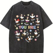 Silly Goose You Are Kind Vintage Washed T-Shirt in Black