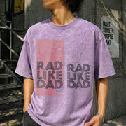 Dad and Daughter Matching Vintage Washed T-Shirt in Purple