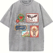Throne of Glass TOG Book Stamps Terrasen Fantastic Reader Vintage Washed T-Shirt in Gray