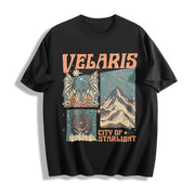 Velaris City of Starlight Acotar the Night Court Acotar Cotton T-Shirt in Black