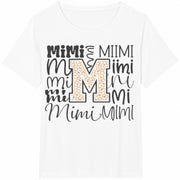 Mimi Leopard Letter Cotton T-Shirt in White