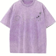 Surfer Ocean ® 90s Vintage Washed T-Shirt in Purple