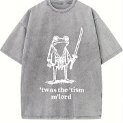 It Was the Tism Frog Vintage Washed T-Shirt in Gray