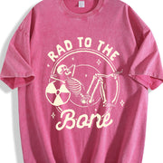 Rad Tech Radiology Radiologist X-ray Tech Rad To The Bone vintage washed oversized T-shirt in Red