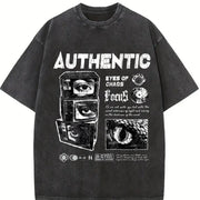 Authentic Eyes of Chaos Tank Vintage Washed T-Shirt in Black