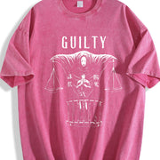 Jujutsu Kaisen Higuruma Guilty Vintage Washed T-Shirt in Red