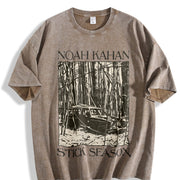 N0ah Kahannn 2 SIDES Vintage Washed T-Shirt in Brown