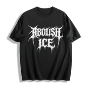 Abolish ICE Cotton T-Shirt in Black
