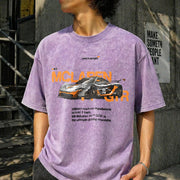 McLaren P1 GTR Vintage Washed T-Shirt in Purple