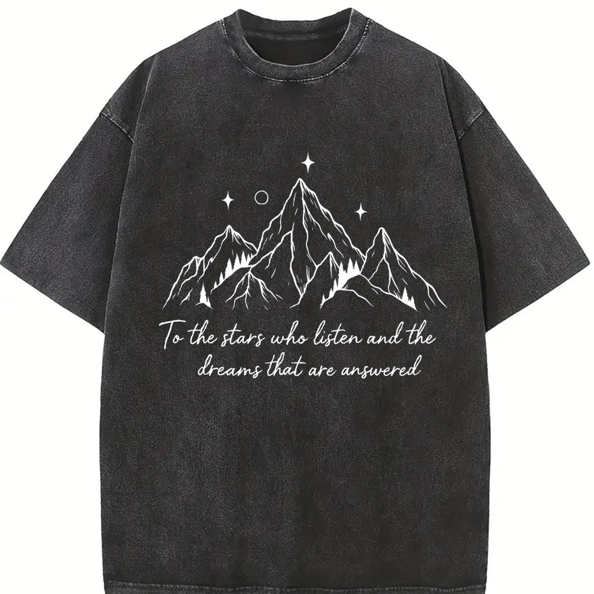 Acotar Rhysand Book Acotar for Friends Librarian Vintage Washed T-Shirt in Black