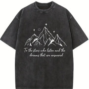 Acotar Rhysand Book Acotar for Friends Librarian Vintage Washed T-Shirt in Black